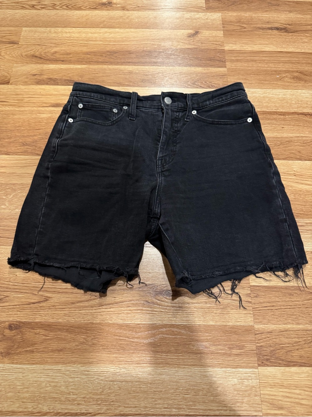 Madewell High Rise Denim Mid-Length Shorts